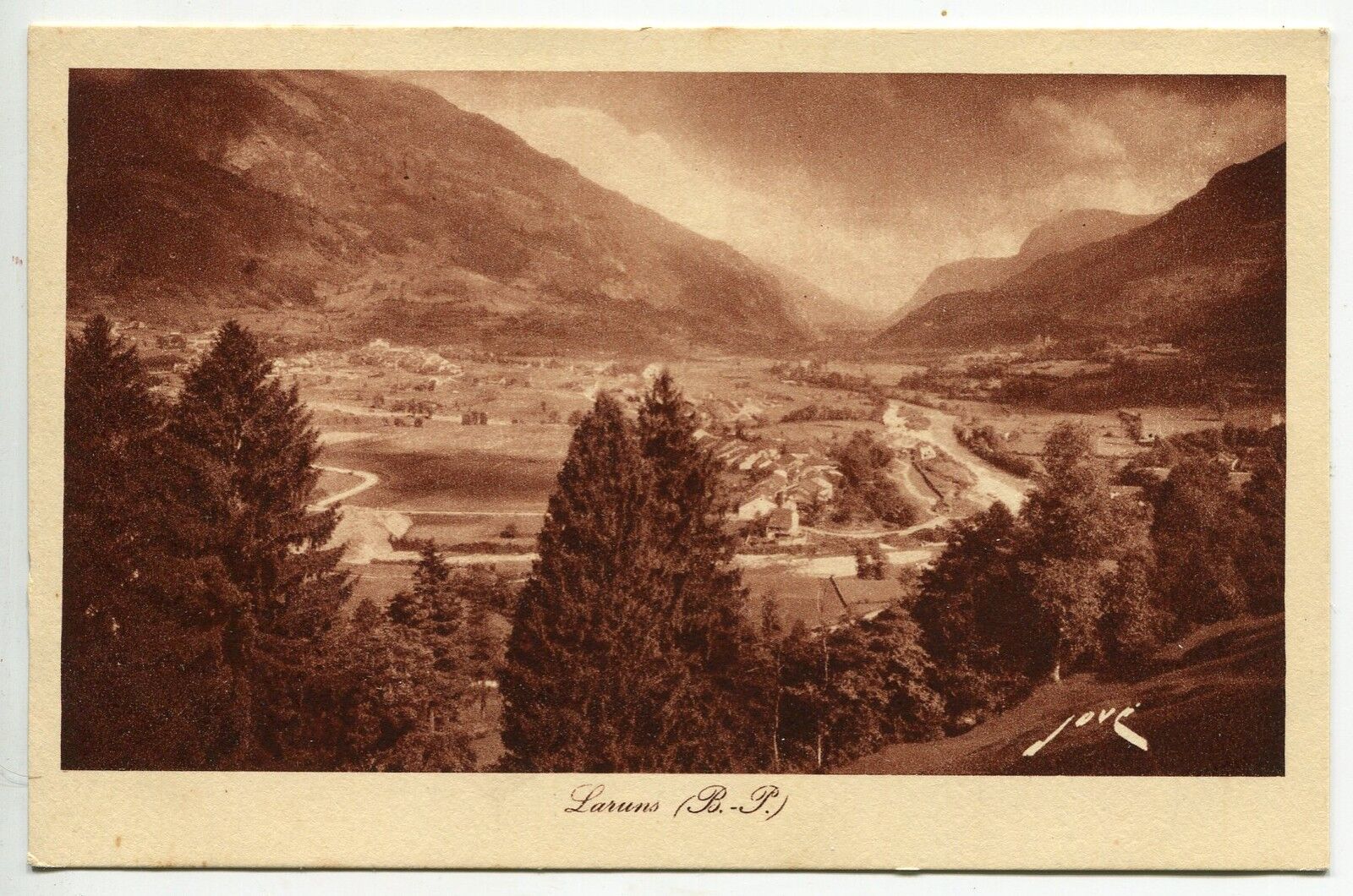 CARTE POSTALE JOVE VUE SUR LA VALLEE DANS LA DIRECTION DE PAU 121355347765