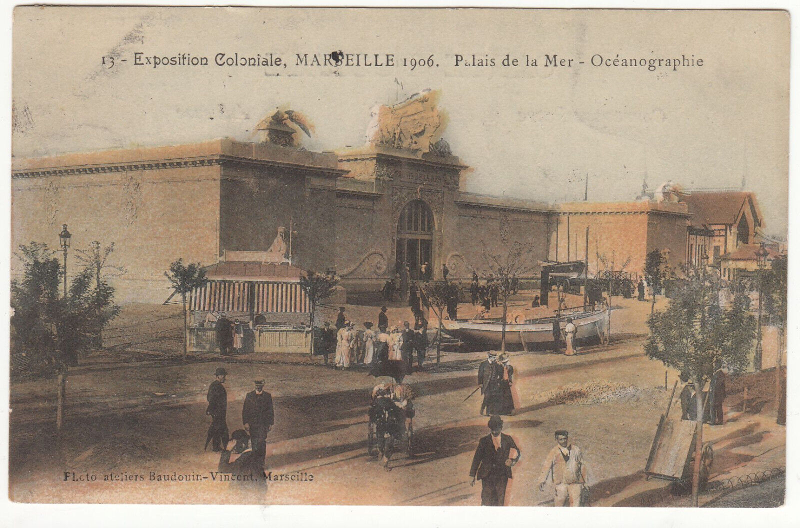 CARTE POSTALE MARSEILLE EXPOSITION COLONIALE PALAIS DE LA MER OCEANOGRAPHIE 122367859765