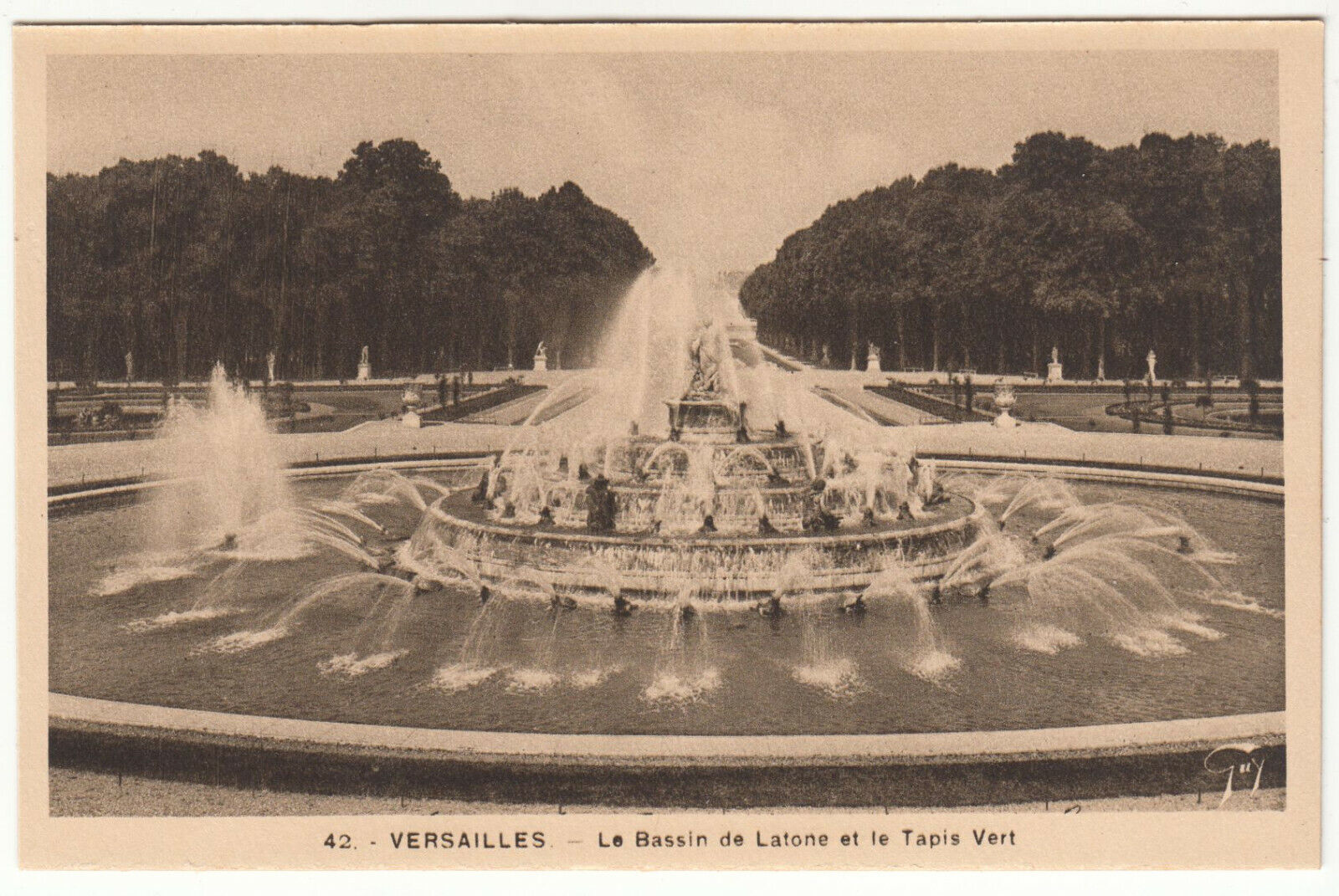 CARTE POSTALE PARC DE VERSAILLES BASSIN DU LATONE ET LE TAPIS VERT 402016864905