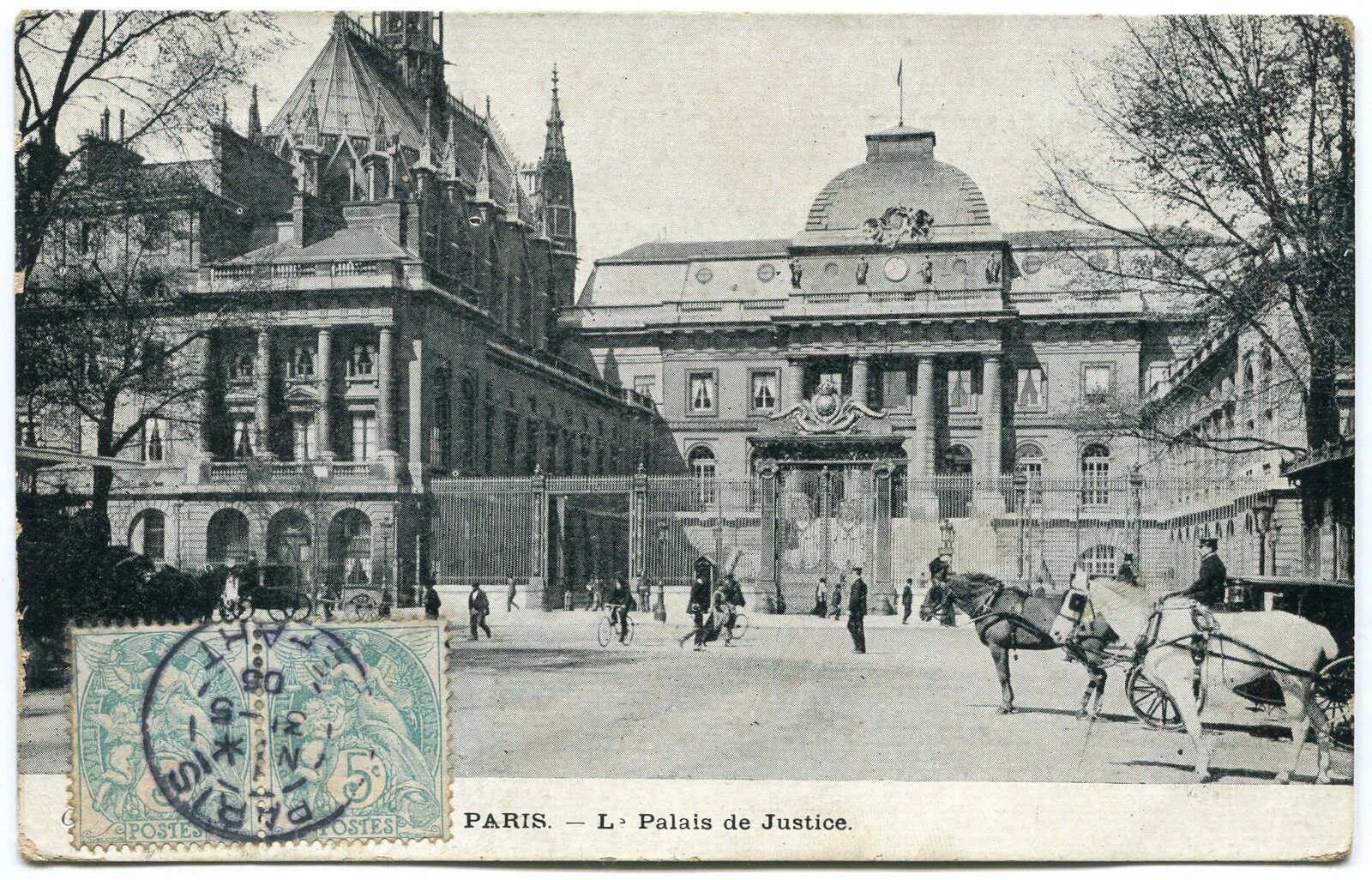 CARTE POSTALE PARIS 1905 PALAIS DE JUSTICE 400335058025