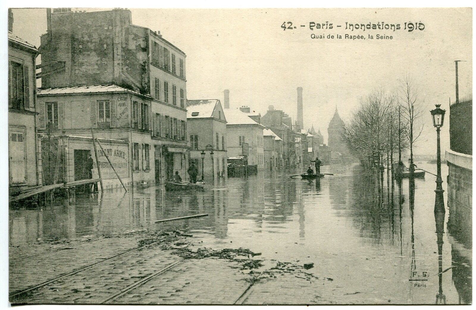 CARTE POSTALE PARIS INNONDATIONS 1910 QUAI DE LA RAPEE LA SEINE 121377850805