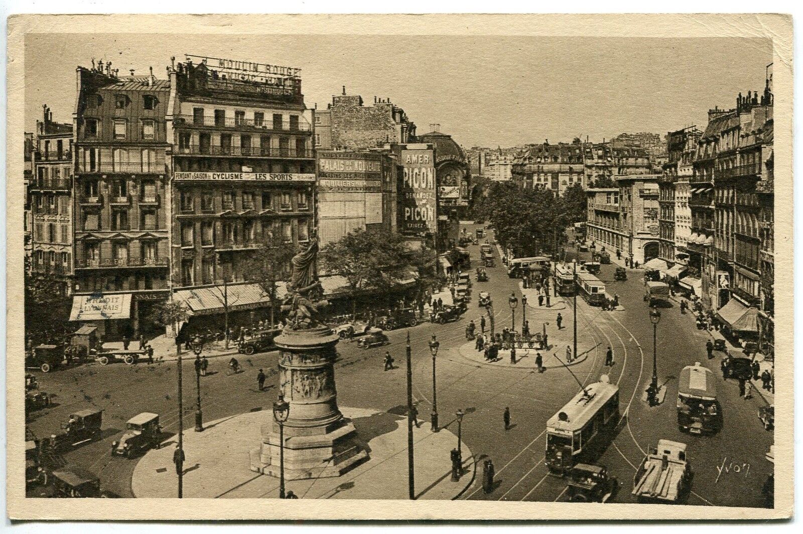 CARTE POSTALE PARIS PLACE CLICHY 400847300145