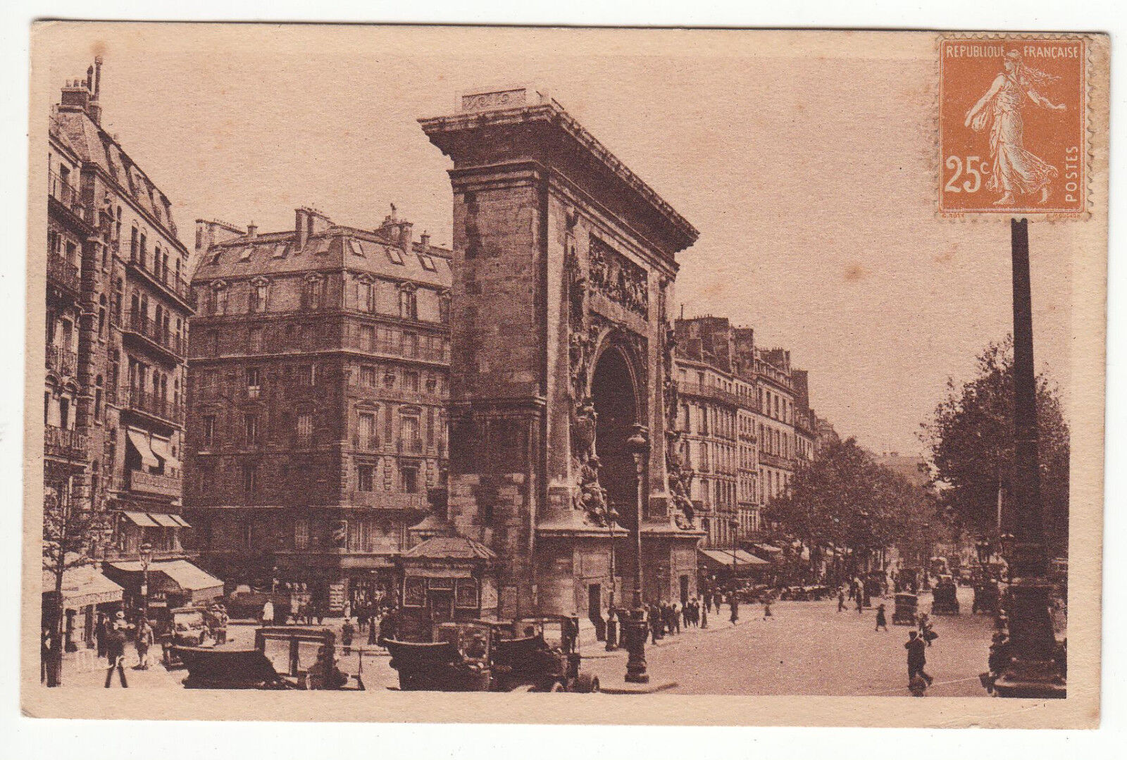 CARTE POSTALE PARIS PORTE SAINT DENIS ET LE GRAND BOULEVARD 122198650985