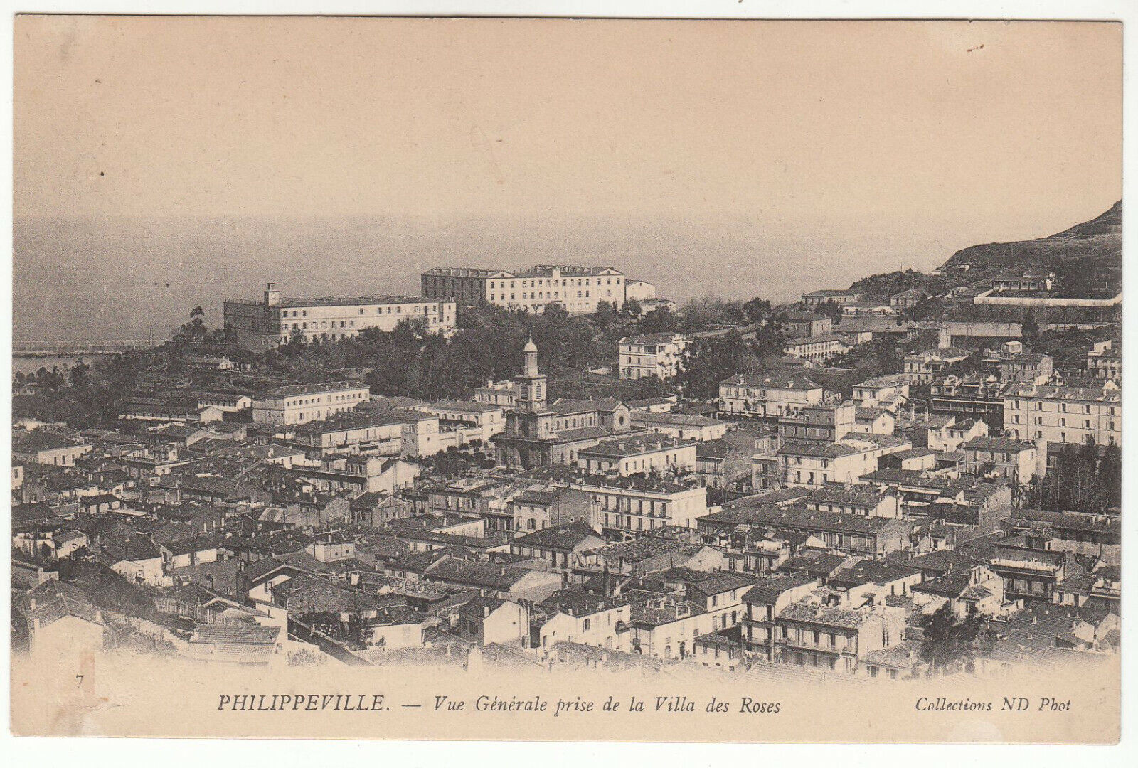 CARTE POSTALE PHILIPPEVILLE VUE GENERALE PRISE DE LA VILLA DES ROSES 401943418165