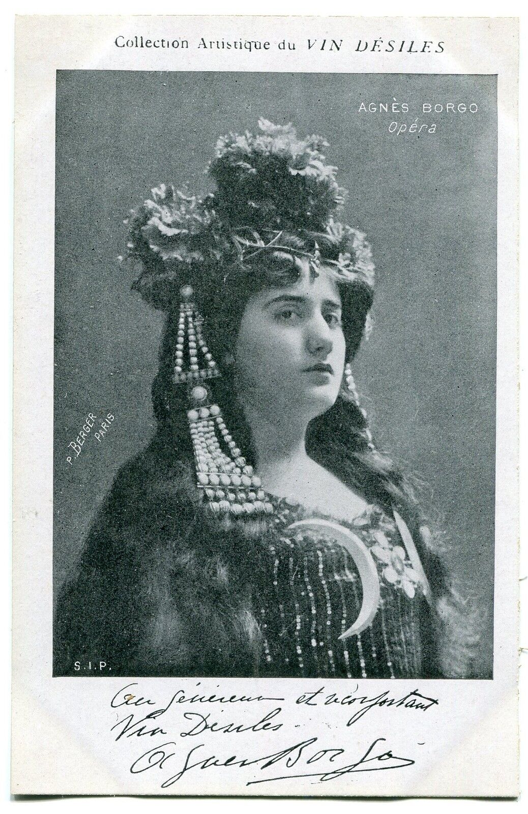 CARTE POSTALE PHOTO PERSONNALITE AGNES BORGO OPERA 400810297555