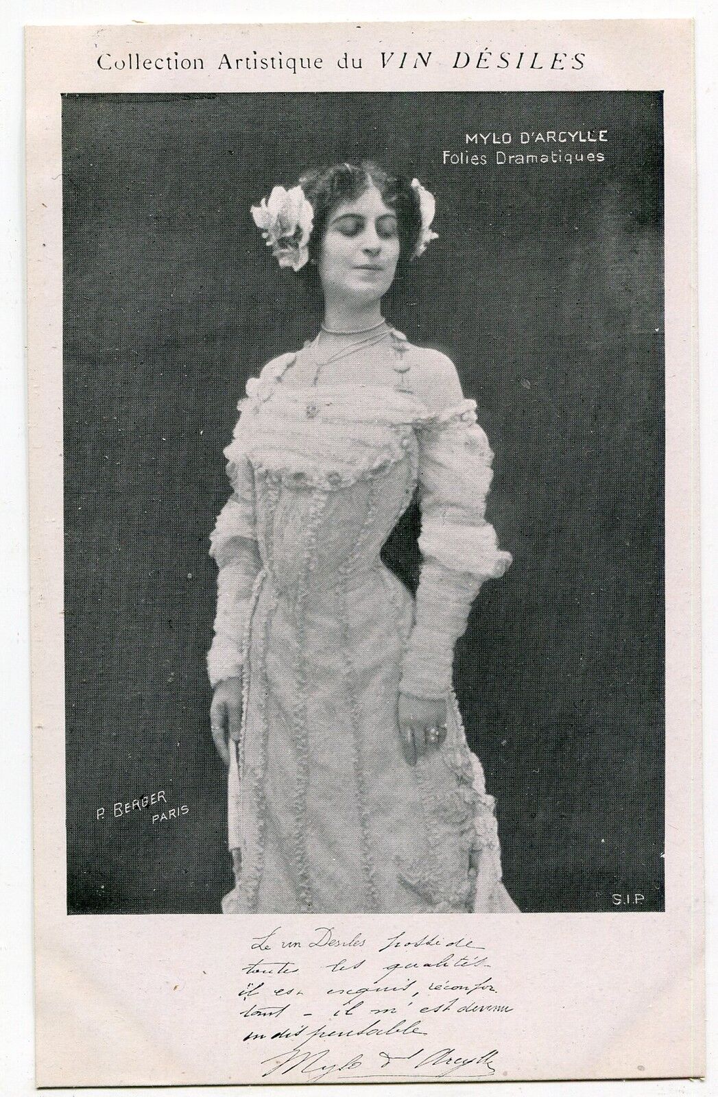 CARTE POSTALE PHOTO PERSONNALITE MYLO D ARCYLLE FOLIES DRAMATIQUES 121493548125