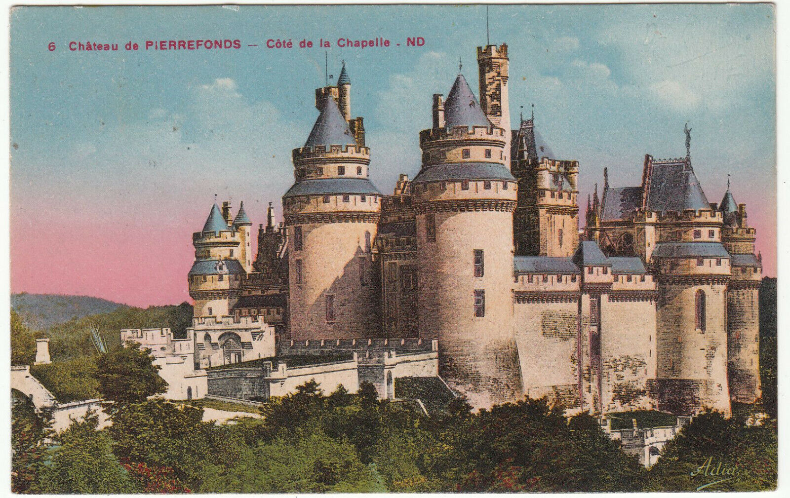 CARTE POSTALE PIERREFONDS LE CHATEAU COTE DE LA CHAPELLE 123977548295