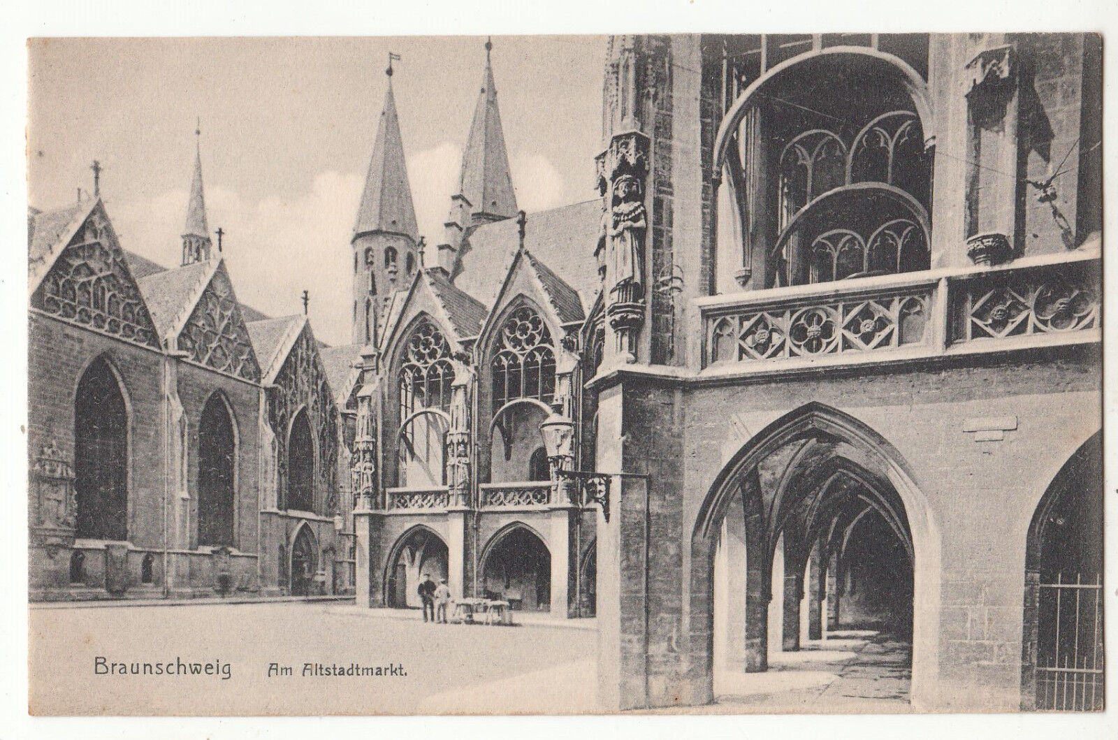 CARTE POSTALE POFTKARTE ALLEMAGNE BRAUNSCHWEIG AM ALTSTADTMARKT 123467041935