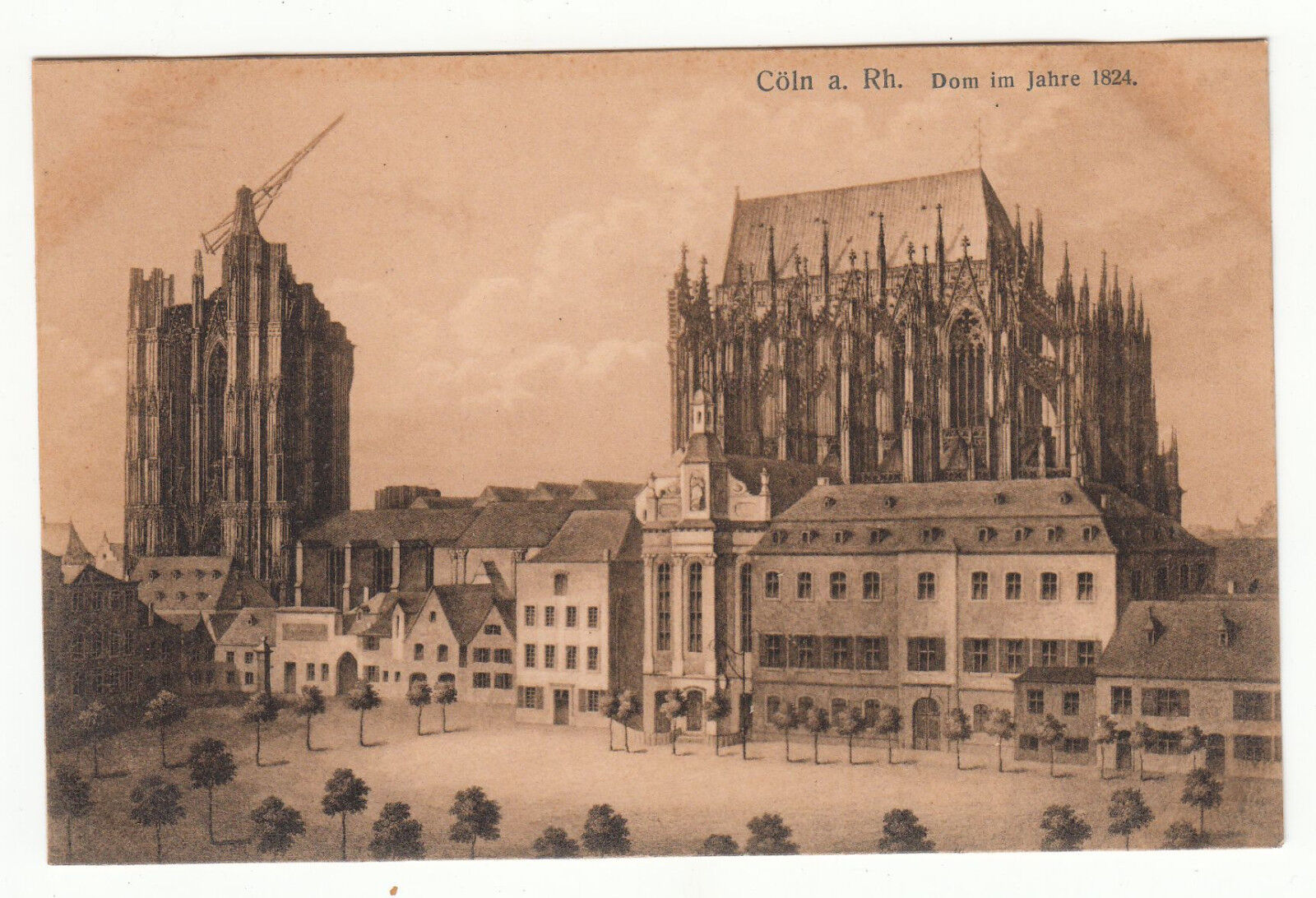 CARTE POSTALE POFTKARTE ALLEMAGNE COLN A RH DOM IM JAHRE 1824 401622345245