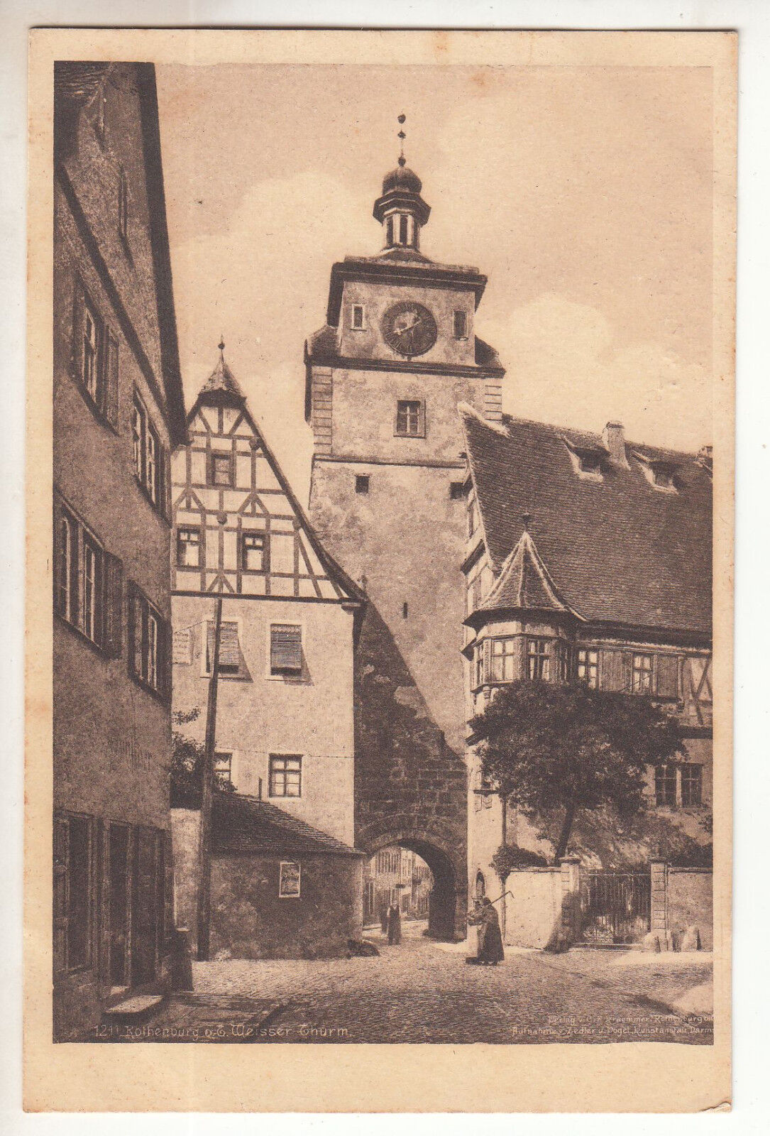 CARTE POSTALE POFTKARTE ALLEMAGNE ROTHENBURG O T WEISSER TURM 401622970445