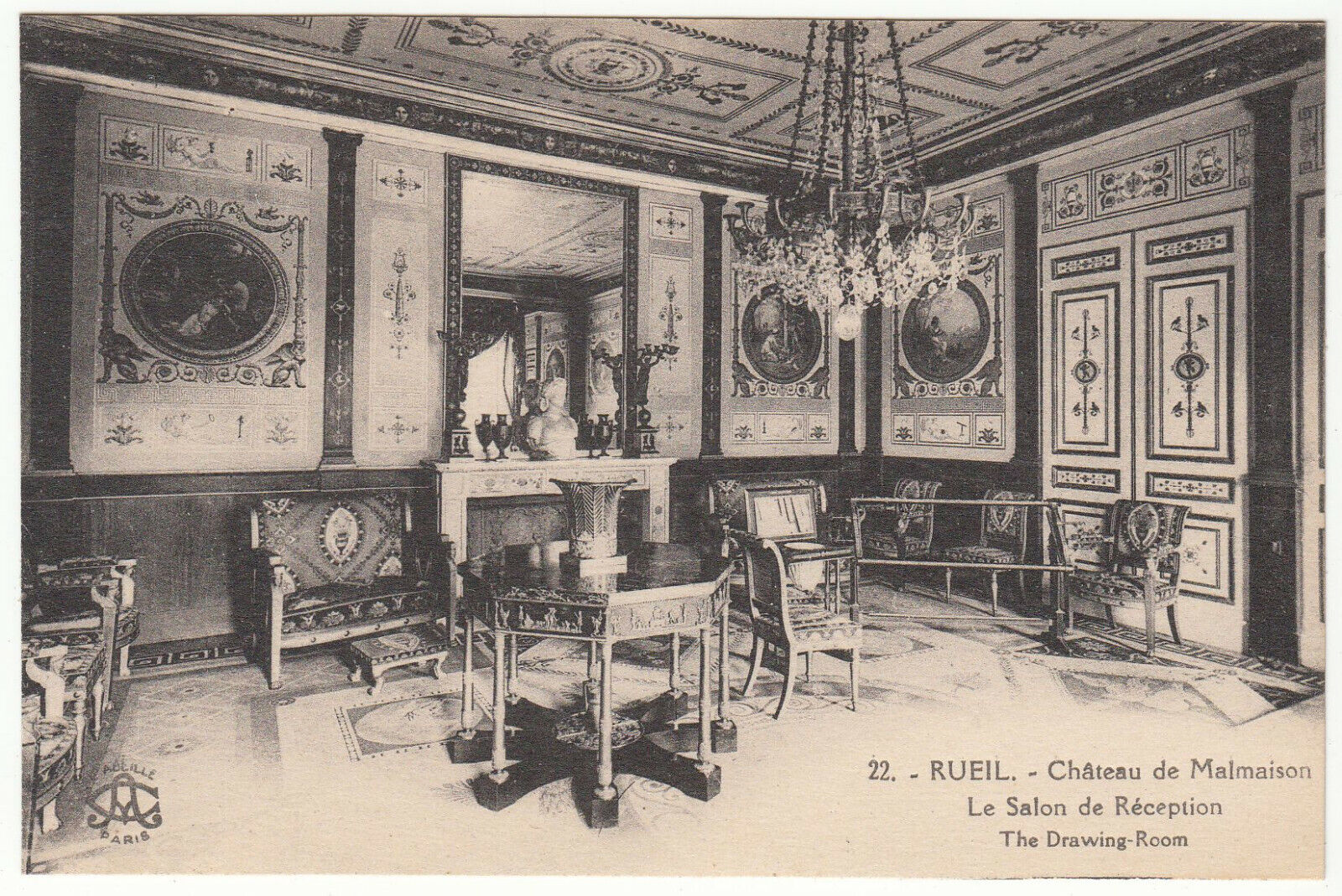 CARTE POSTALE RUEIL CHATEAU DE MALMAISON LE SALON DE RECEPTION 124014037115