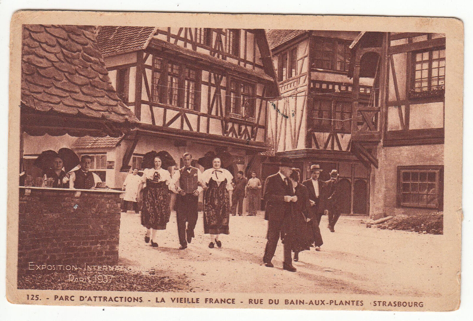 CARTE POSTALE STRASBOURG RUE DU BAIN AUX PLANTES PARC D ATTRACTIONS 122209525815