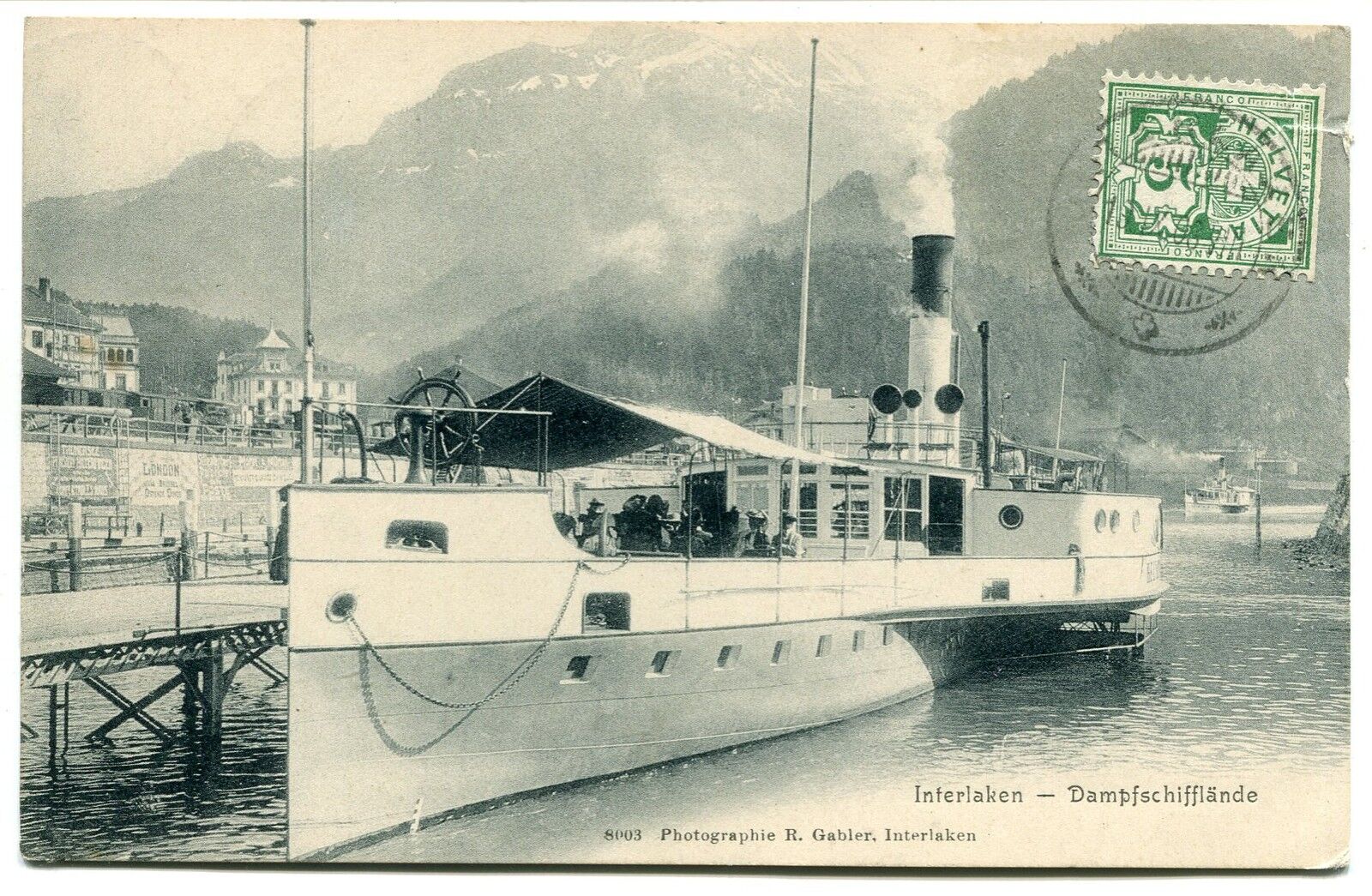 CARTE POSTALE SUISSE INTERLAKEN DAMPFSCHIFFLANDE 121248273465