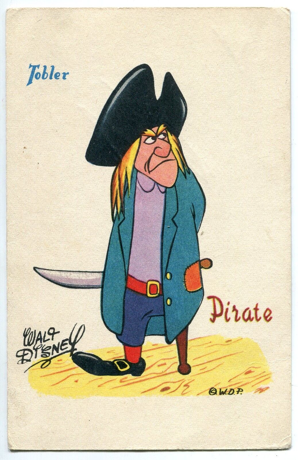 CARTE POSTALE TOBLER WALT DISNEY PIRATE 121402487015