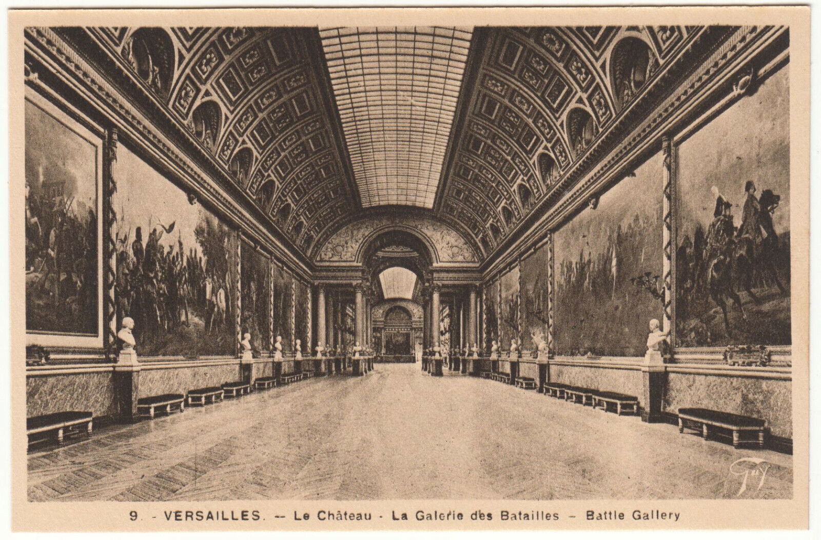 CARTE POSTALE VERSAILLES LE CHATEAU LA GALERIE DES BATAILLES 124026723055