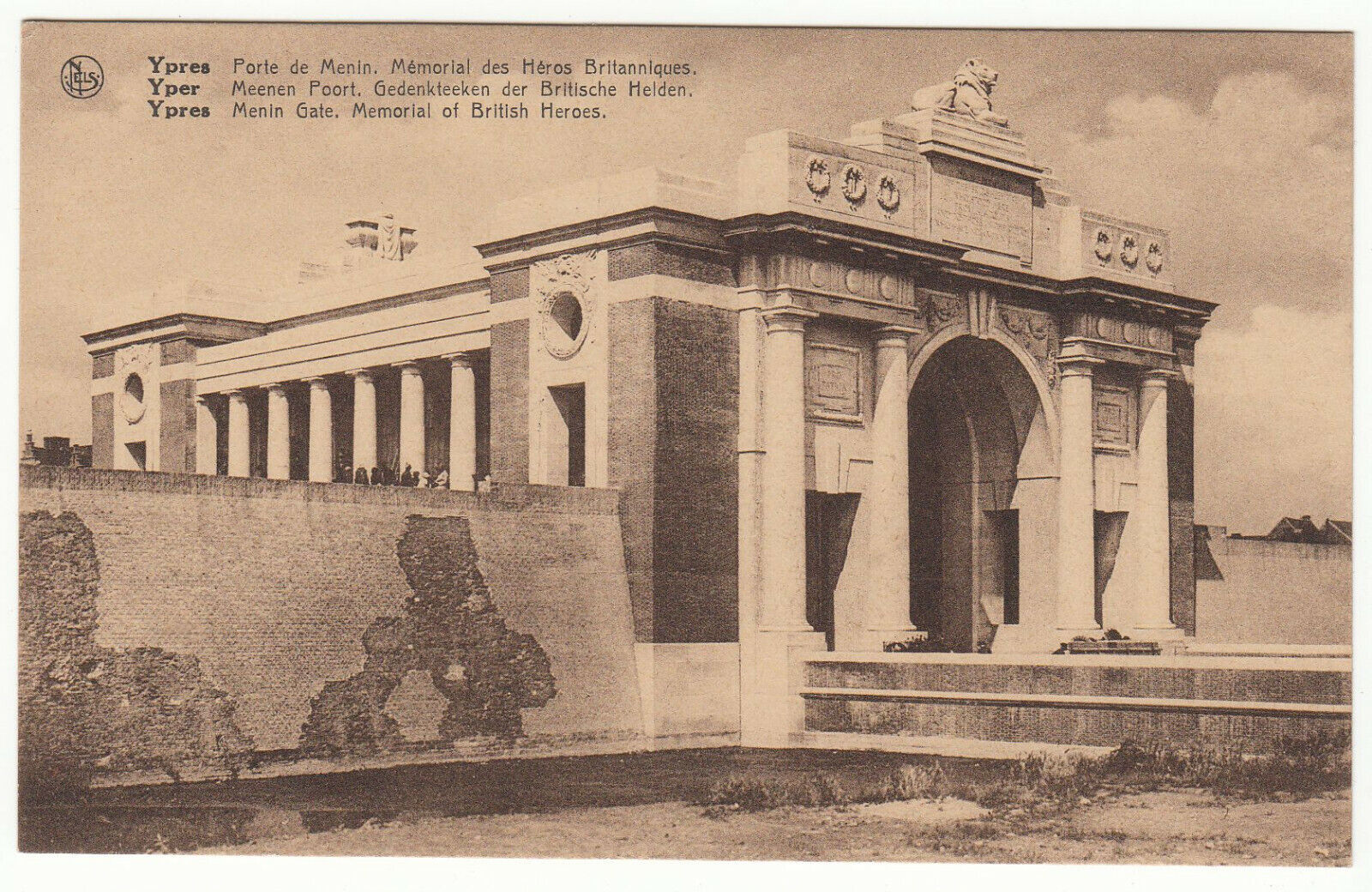 CARTE POSTALE YPRES 14 18 PORTE DE MENIN MEMORIAL DES HEROS BRITANNIQUES 124011748965