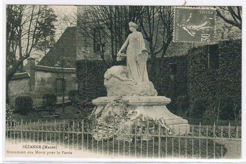 CPA REPRO SEZANNE MARNE MONUMENT AUX MORT LA PATRIE 120655094275