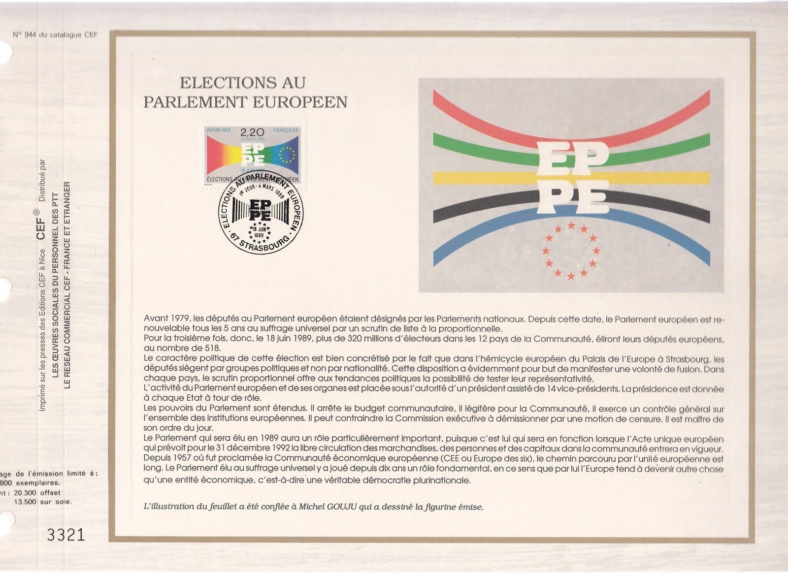 DOCUMENT CEF PREMIER JOUR 1989 ELECTIONS AU PARLEMENT EUROPEEN 121027408685