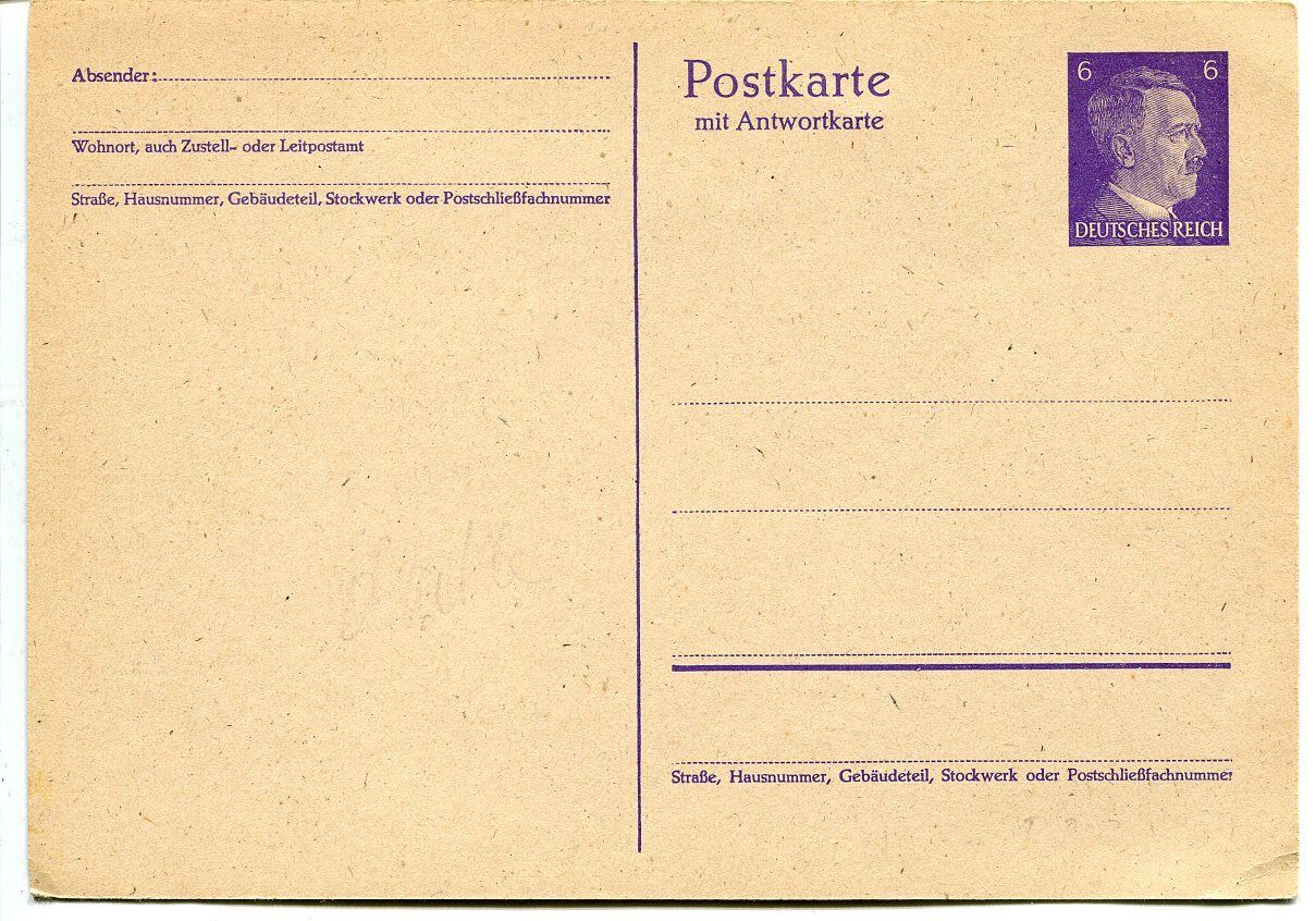 ENTIER POSTALE CARTE POSTALE POSTKARTE DEUTSCHES REICH NEUVE VOIR SCAN 120830728755