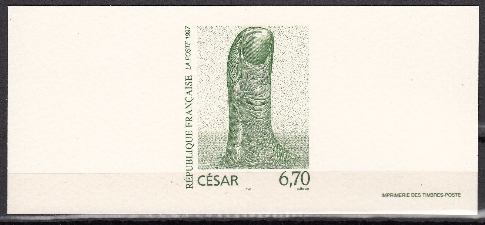 FRANCE GRAVURES DU TIMBRE N 3104 LE POUCE OEUVRE DE CESAR 401117343815