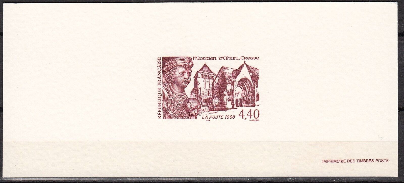 FRANCE GRAVURES DU TIMBRE N 3128 ABBAYE DE MOUTIER D AHUN EGLISE NOTRE DAME 401117378485