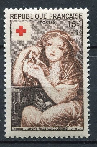 FRANCE TIMBRE NEUF N 1007 JEUNE FILLE AUX COLOMBES 120656490345