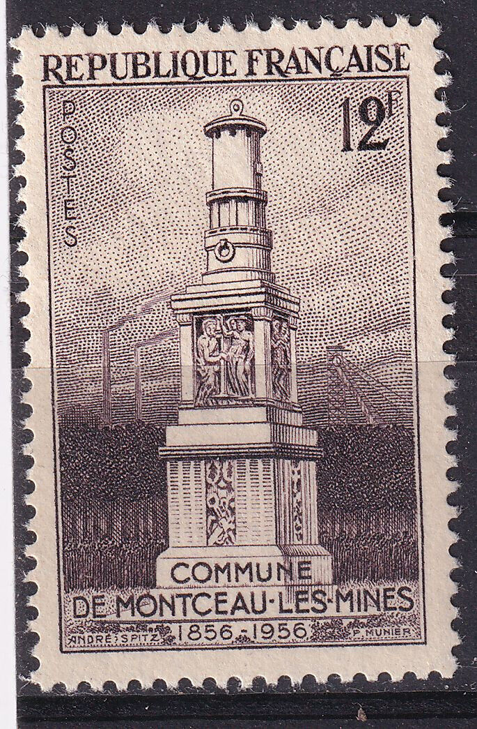 FRANCE TIMBRE NEUF N 1065 MONUMENT AUX MINEURS DE MONTCEAU LES MINES 404181714275