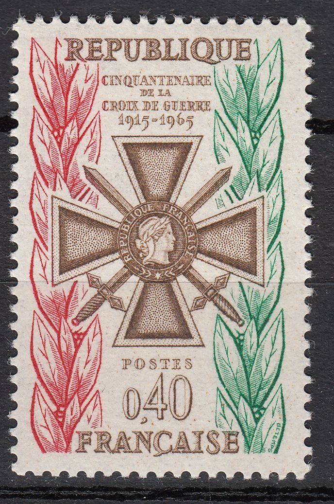 FRANCE TIMBRE NEUF N 1452 CROIX DE GUERRE 401522371155