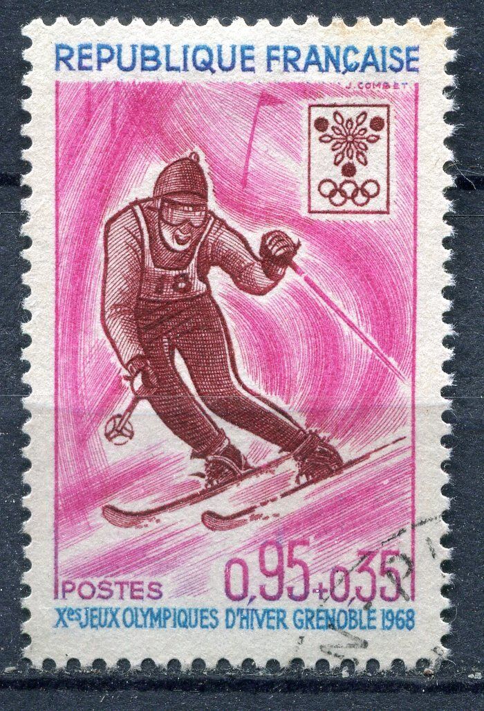 FRANCE TIMBRE OBL N 1547 SKI SLALOM 120970134335