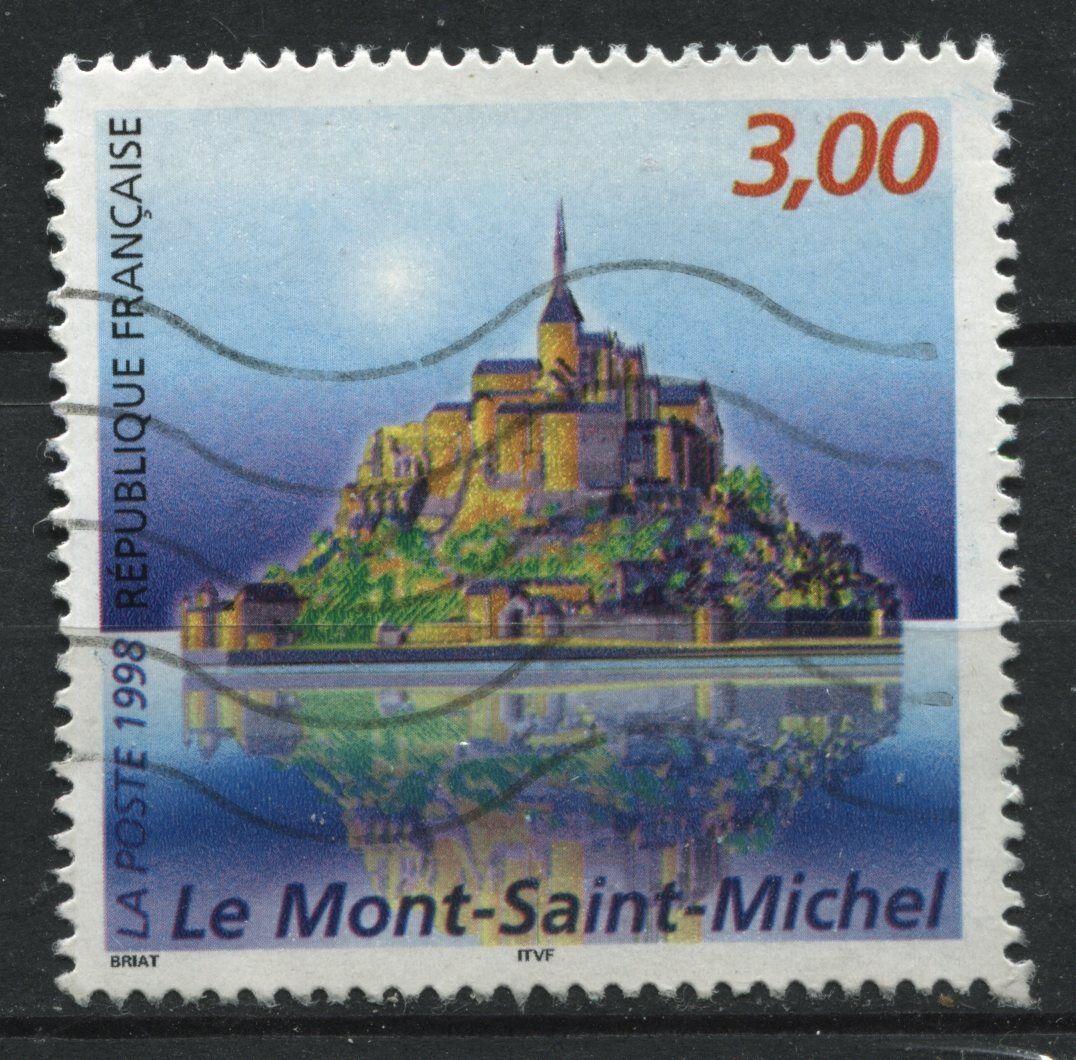 FRANCE TIMBRE OBL N 3165 HELIOGRAVURE LE MONT SAINT MICHEL 120963461345