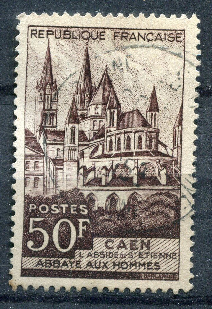 FRANCE TIMBRE OBL N 917 ABBAYE AUX HOMMES CAEN 110936119115