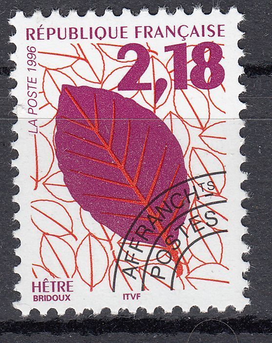 FRANCE TIMBRE PREOBLITERE N 237 FEUILLE D ARBRE LE HETRE 401205845165