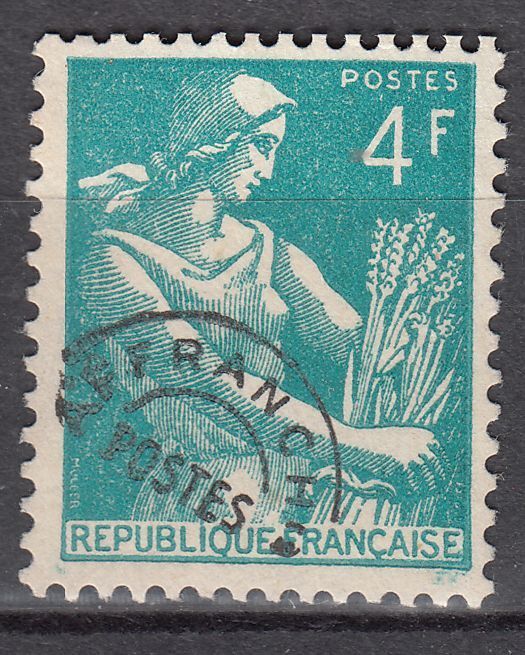 FRANCE TIMBRE PREOBLITERE OBL N 106 TYPE MOISSONNEUSE 123574979795