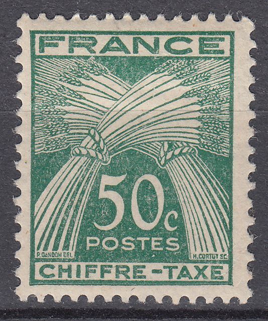 FRANCE TIMBRE TAXE NEUF N 69 TYPE GERBES 401655282465