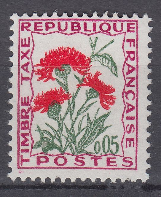 FRANCE TIMBRE TAXE NEUF N 95 fleurs des champs centaure jacee 123544170605