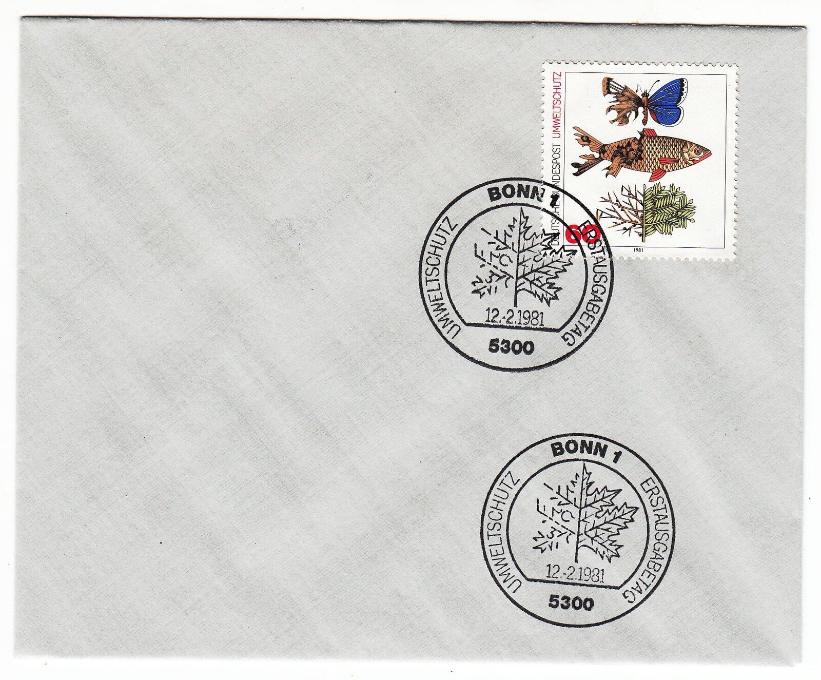 LETTRE COMMEMORATIVE ALLEMAGNE TIMBRE N 919 ENVIRONEMENT ET NATURE 401068361945