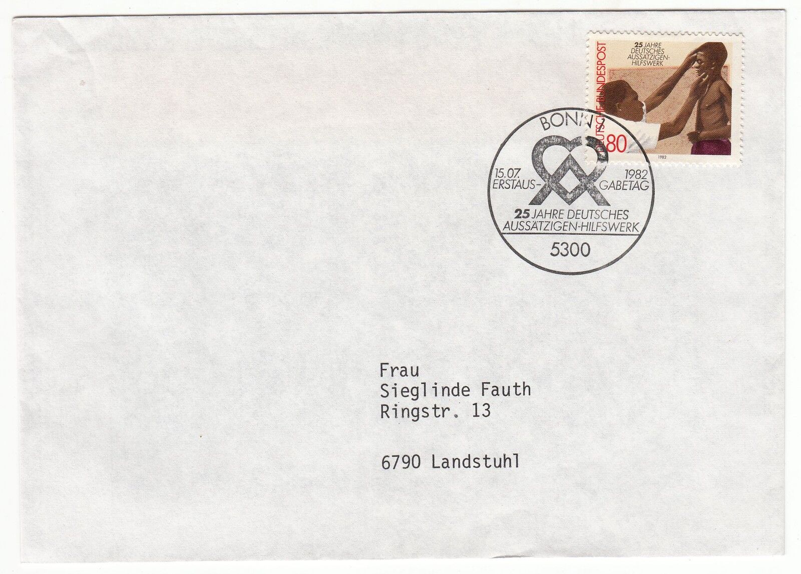 LETTRE COMMEMORATIVE ALLEMAGNE TIMBRE N 978 FONDATIONS POUR LES LEPREUX 401068416985