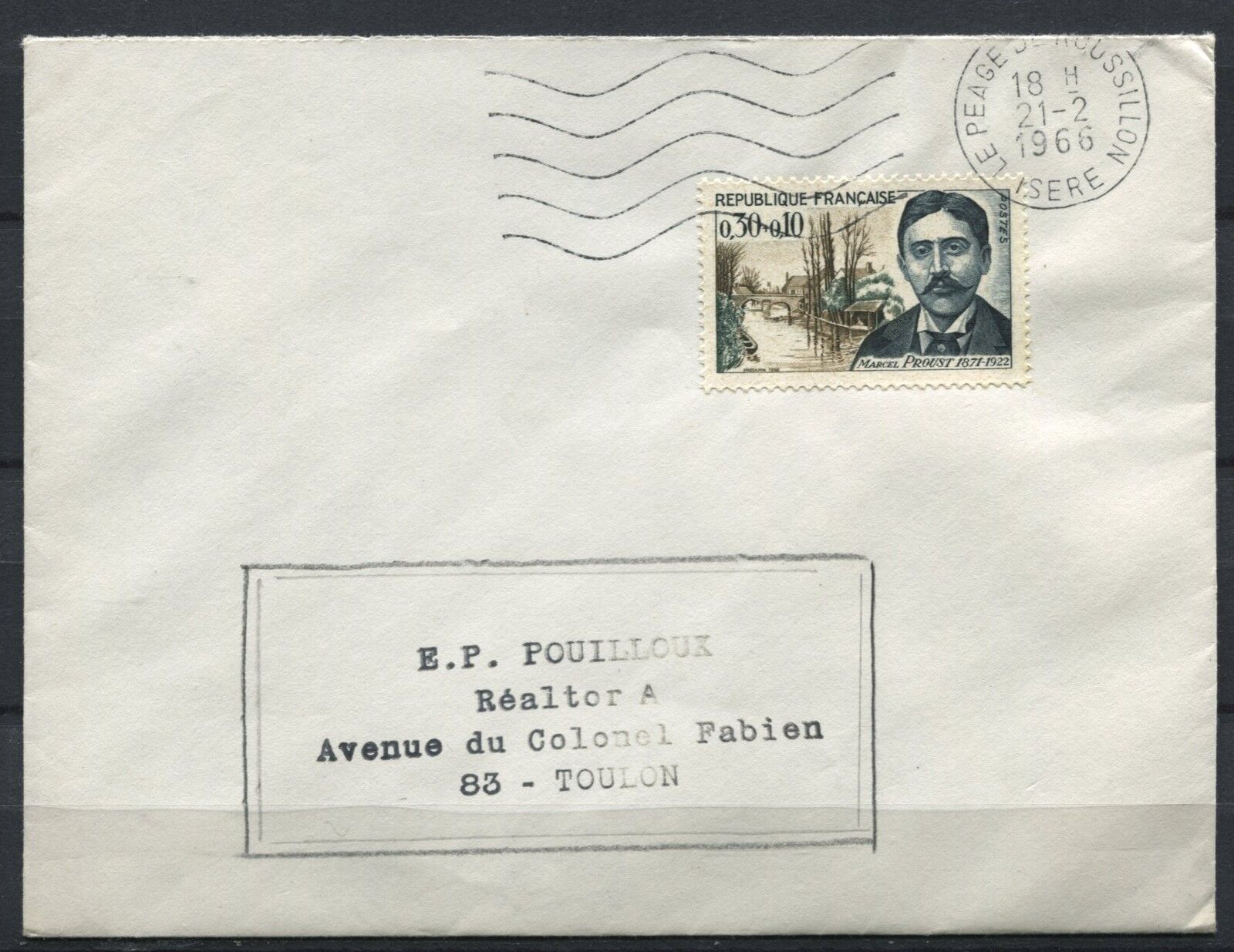 LETTRE LE PEAGE DU ROUSSILLON POUR TOULON 1966 120969399425