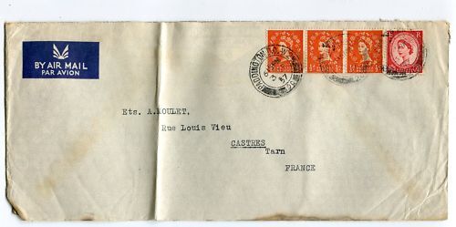 LETTRE PADDINGTON POUR CASTRES TARN 1957