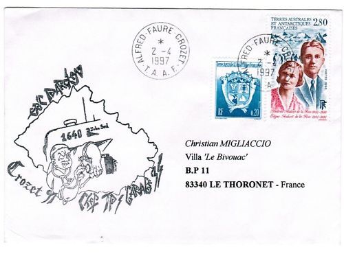 LETTRE TAAF ALFRED FAURE CROZET A THORONET 1997 120654602805