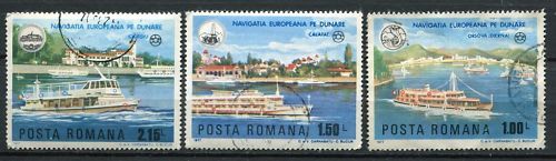 LOT DE 3 TIMBRES ROUMANIE THEMES BATEAUX 110623826875