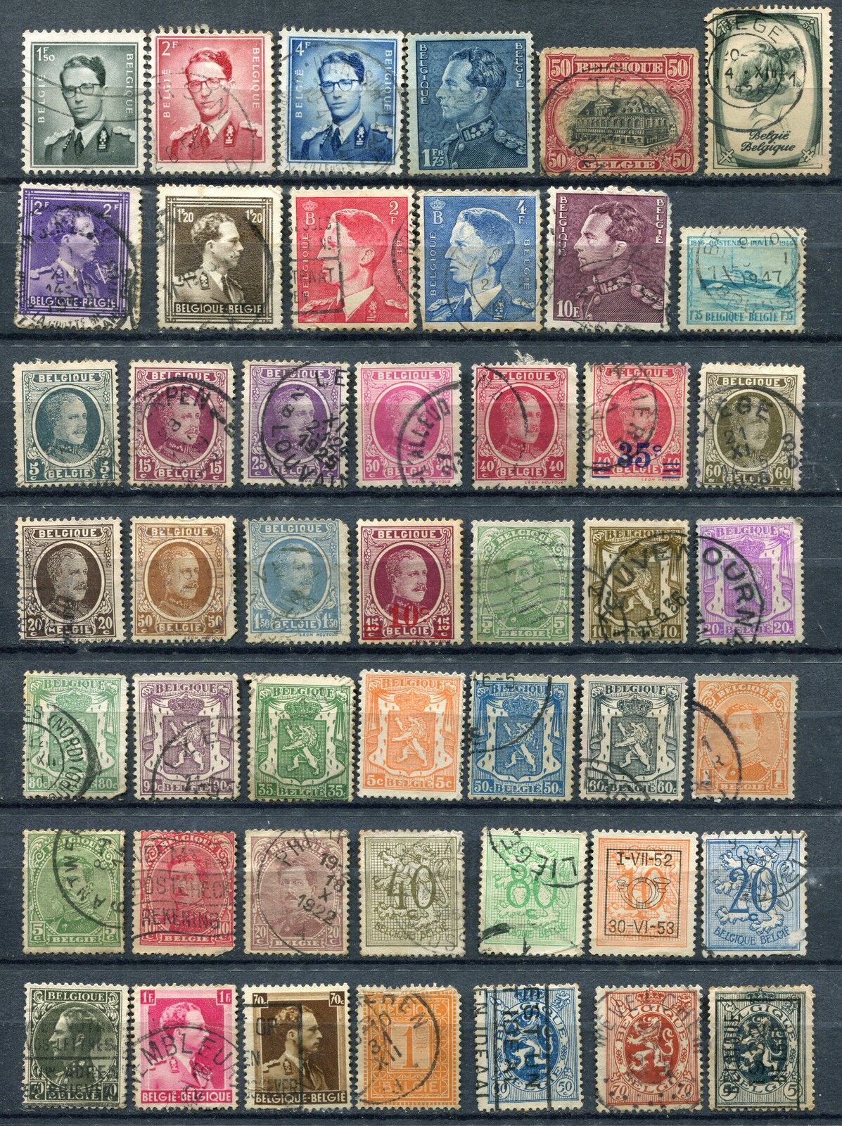 LOT STAMP TIMBRE BELGIQUE BELGIUM A ETUDIER 400505407655