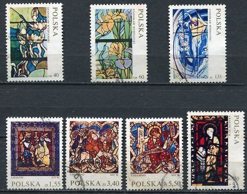 LOT TIMBRES POLSKA VITREAUX 110637201065