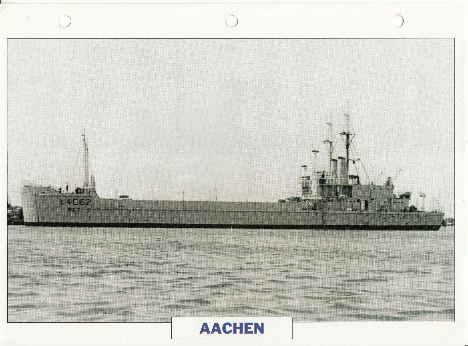 PHOTO BATEAU MILITAIRE BATIMENT AMPHIBIE AACHEN GRANDE BRETAGNE 1944 401783633875