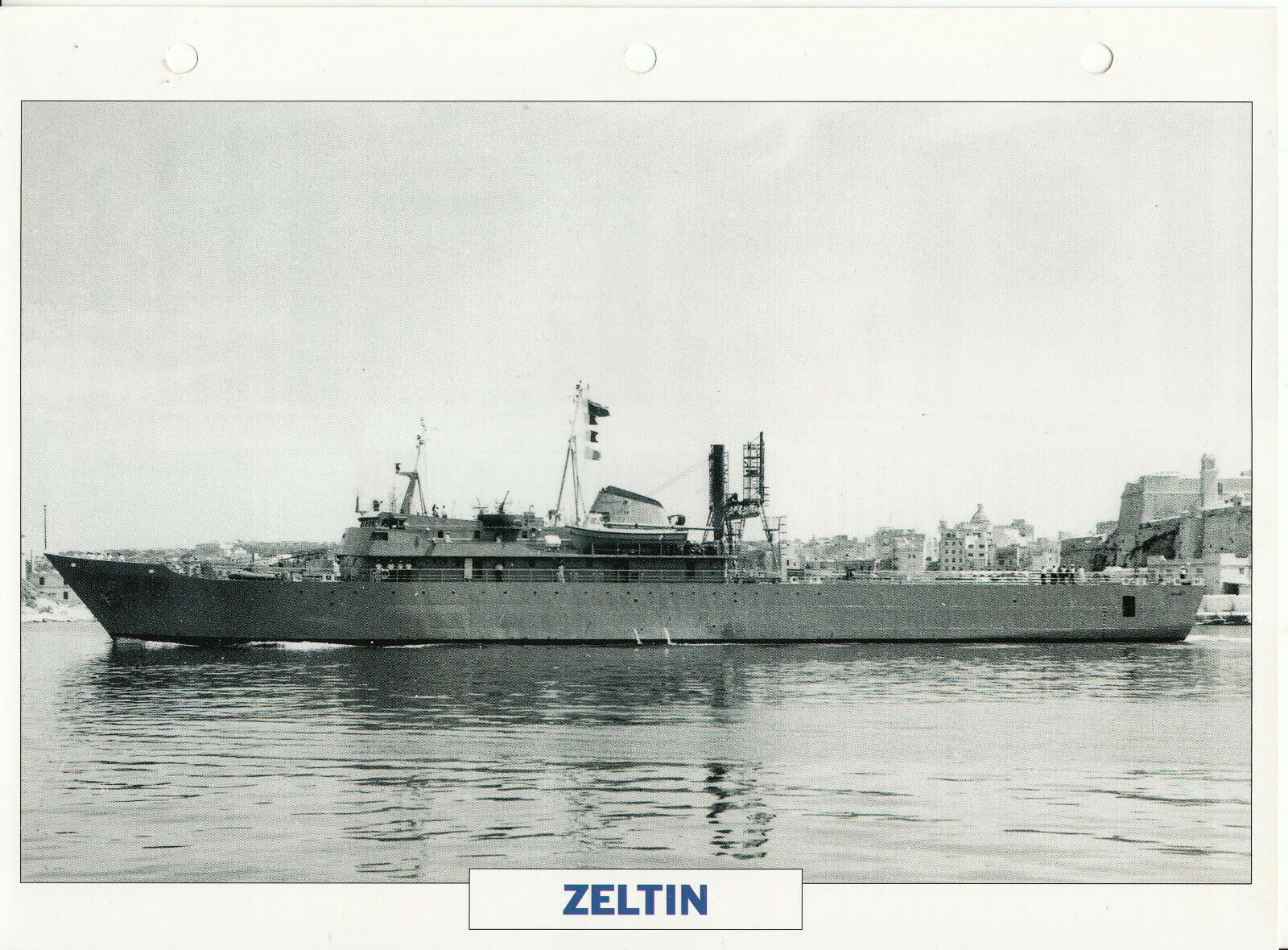 PHOTO BATEAU MILITAIRE BATIMENT BASE ZELTIN LIBYE 1968 123790281945