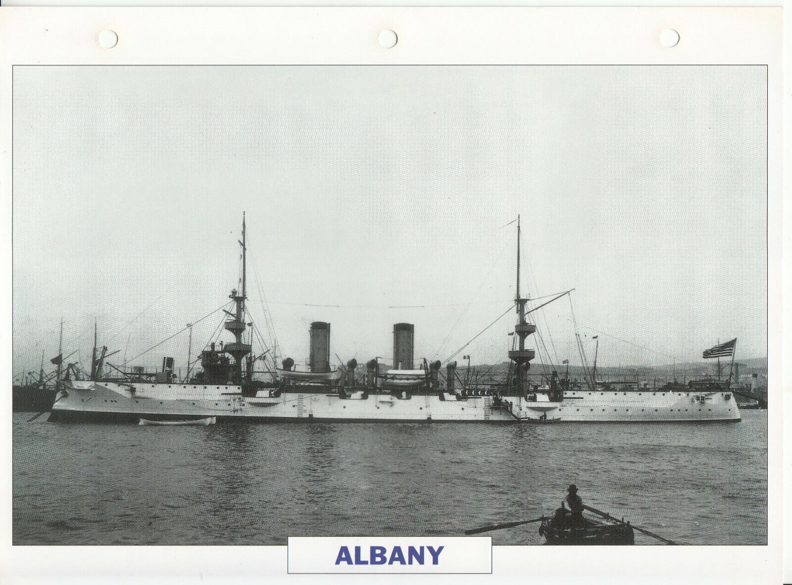 PHOTO BATEAU MILITAIRE CROISEUR ALBANY USA 1899 123775760215