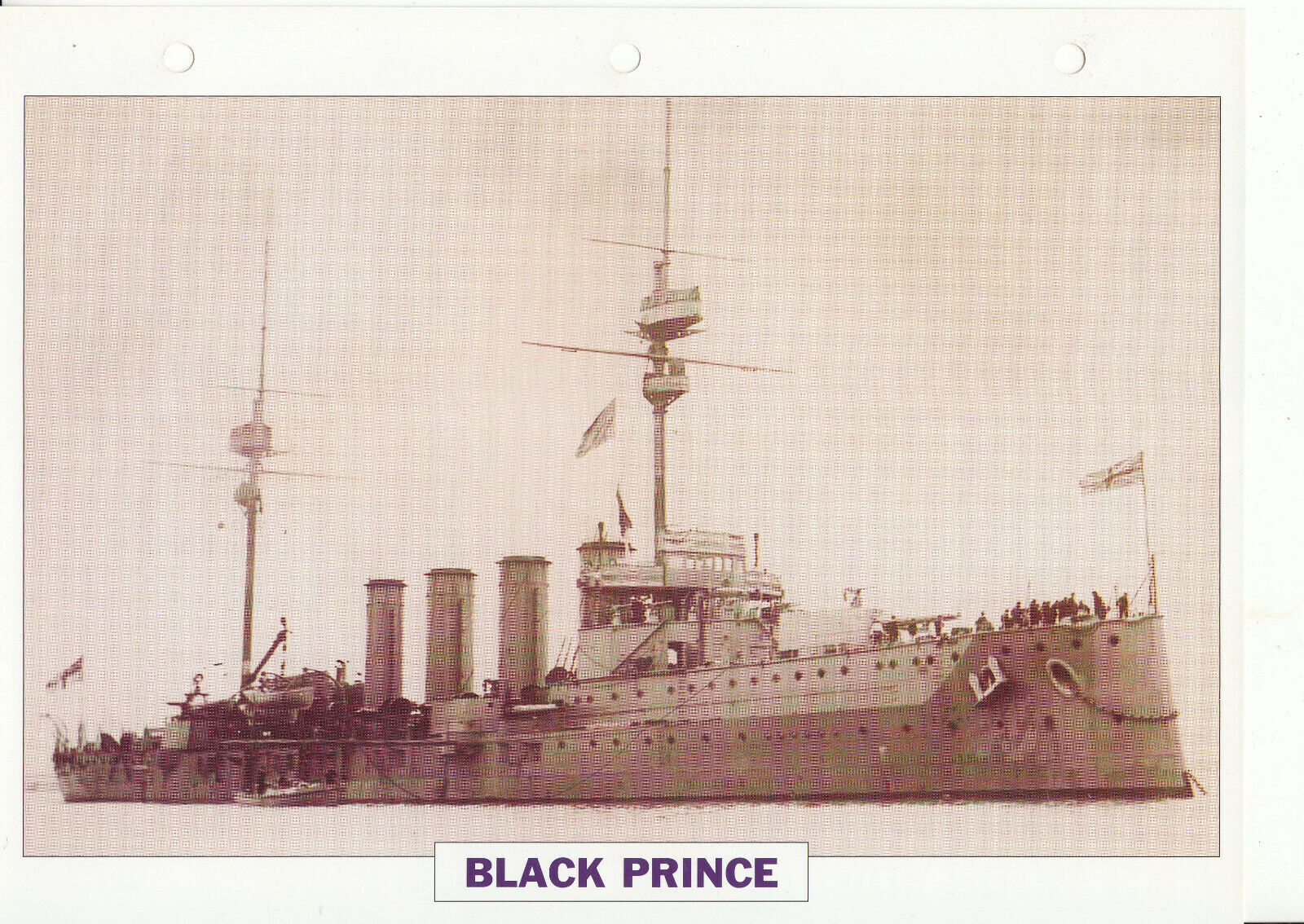 PHOTO BATEAU MILITAIRE CROISEUR BLACK PRINCE GRANDE BRETAGNE 1904 123781392245