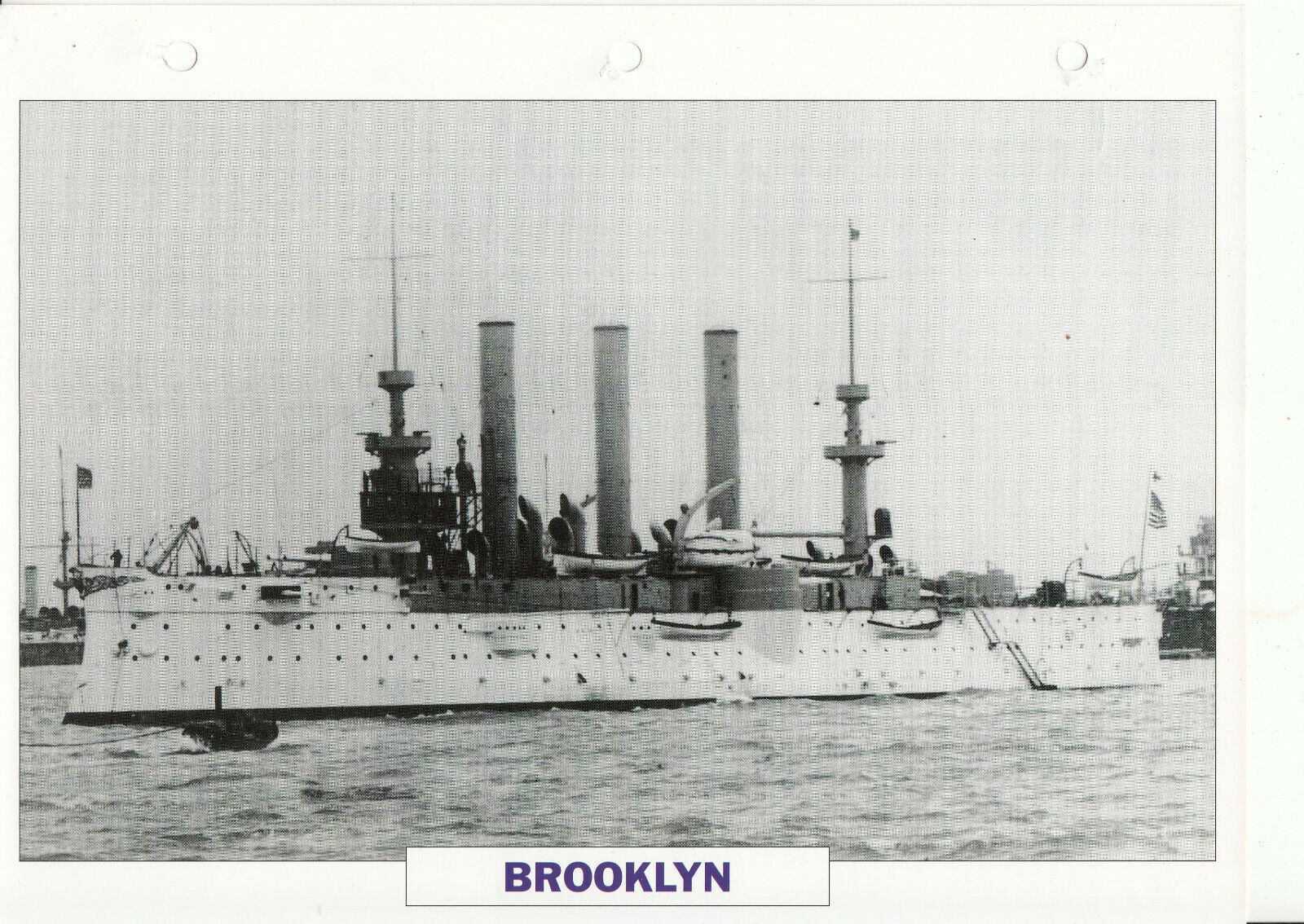 PHOTO BATEAU MILITAIRE CROISEUR BROOKLYN USA 1895 123781392235