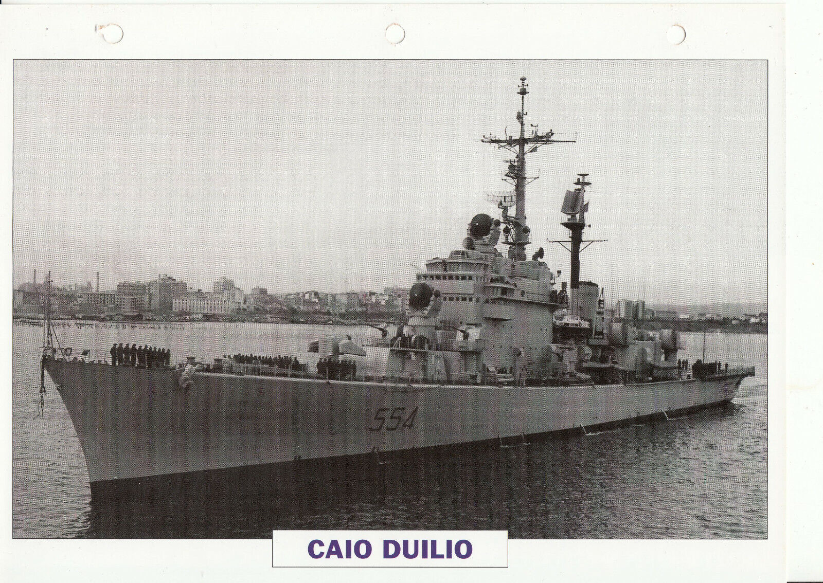 PHOTO BATEAU MILITAIRE CROISEUR CAIO DUILIO ITALIE 1962 401774060935