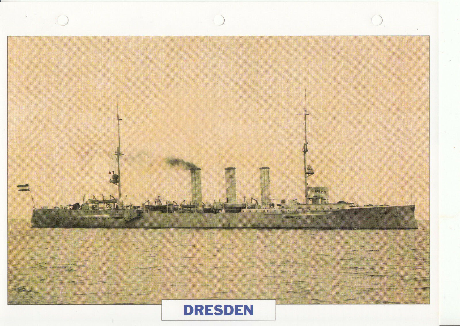 PHOTO BATEAU MILITAIRE CROISEUR DRESDEN ALLEMAGNE 1907 401777164455